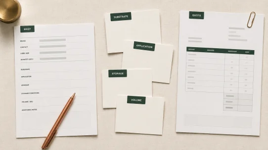 Label quote accuracy procurement documents and quote sheets arranged for review