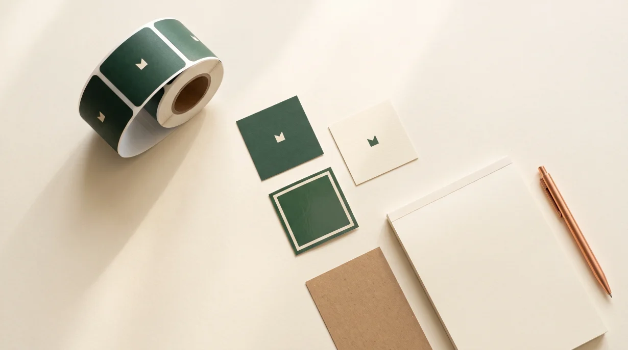 Label samples and finishes laid out before contacting a label printer